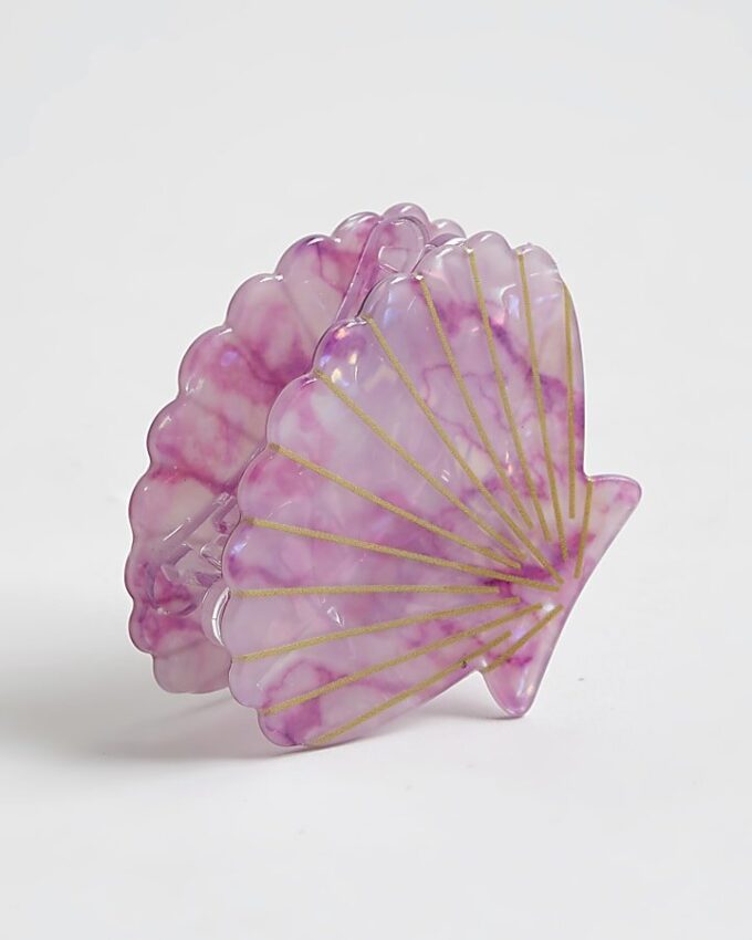 Girls Pink Mermaid Claw Hair Clip