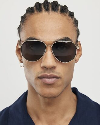Gold Aviator Sunglasses