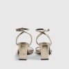 Gold Barely There Heeled Sandals