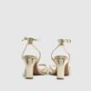 Gold Caged Heeled Sandals