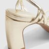 Gold Caged Heeled Sandals
