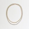 Gold colour chain necklace multipack