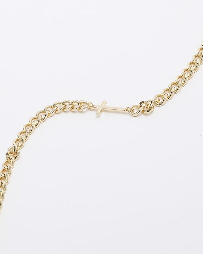 Gold Cross Chain Necklace