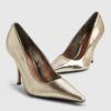 Gold Heeled Court Shoes