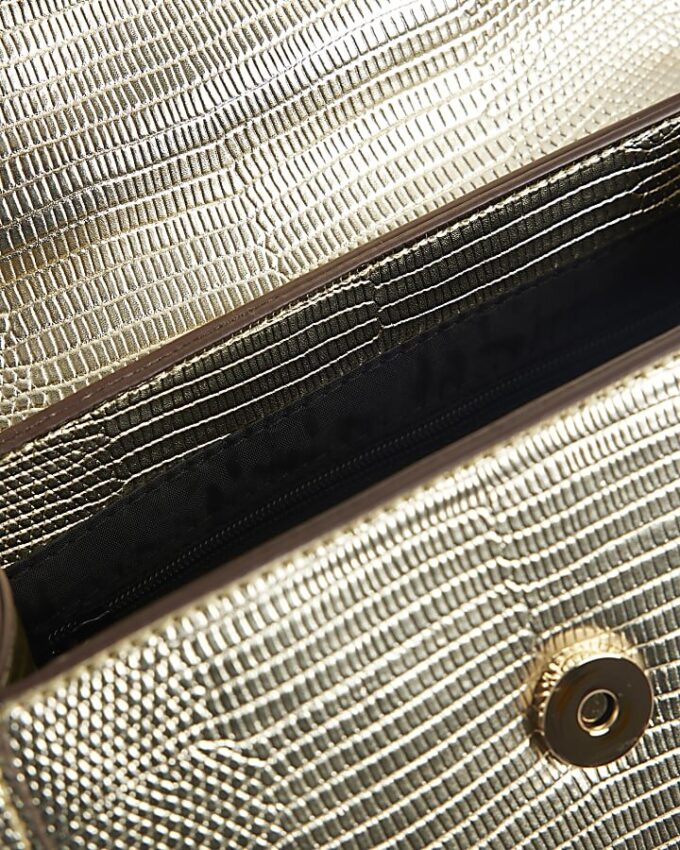Gold Mini Cross Body Tote Bag