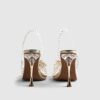 Gold Perspex Butterfly Court Heels