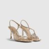 Gold Perspex Diamante Heeled Sandals