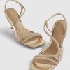 Gold Perspex Diamante Heeled Sandals