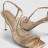 Gold Perspex Diamante Heeled Sandals