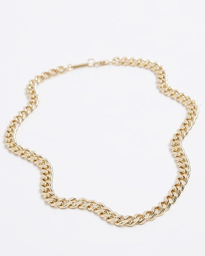 Gold Plated curb chain necklace