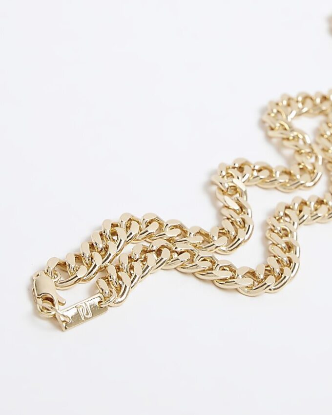Gold Plated curb chain necklace