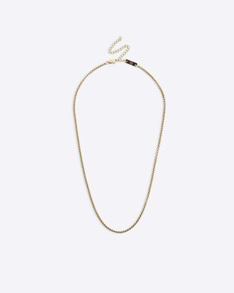 Gold stainless steel cable chain necklace