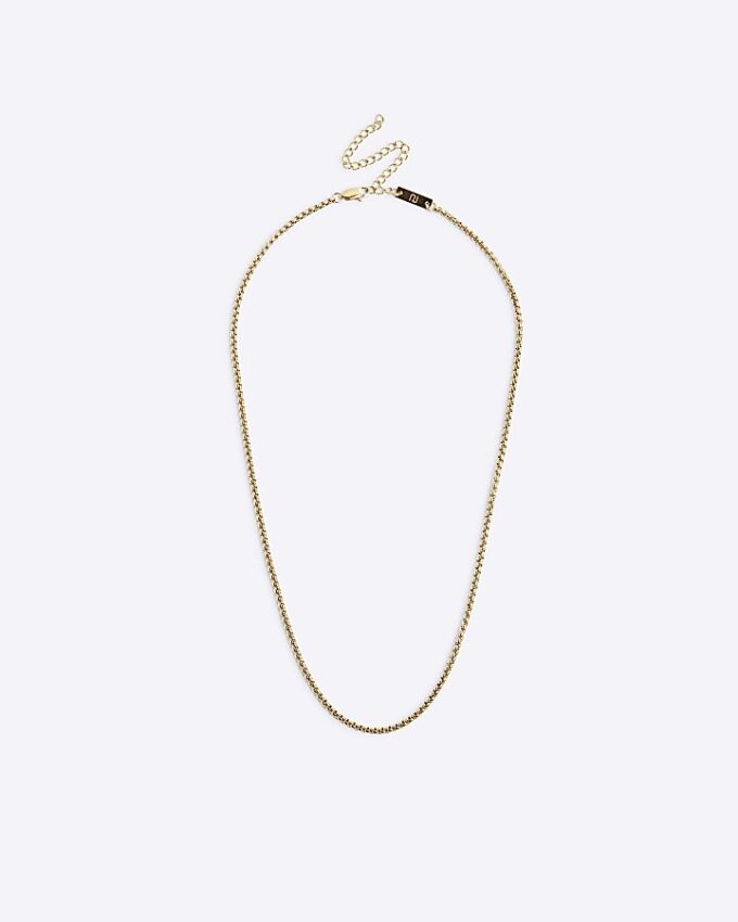 Gold stainless steel cable chain necklace