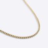 Gold stainless steel cable chain necklace