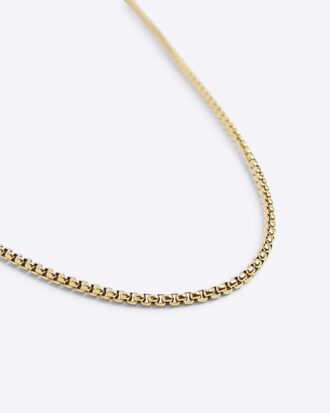Gold stainless steel cable chain necklace