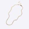 Gold stainless steel cable chain necklace