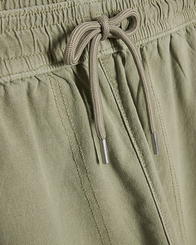 Green Denim Elasticated Joggers