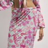 Green Floral Maxi Beach Skirt