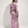 Green Floral Maxi Beach Skirt