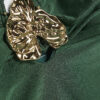 Green Hardware Plunge Swimsuit