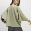 Green Long Sleeve Batwing Top