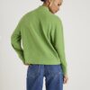 Green Long Sleeve Scarf Tie Neck Cosy Top