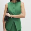 Green Longline Waistcoat