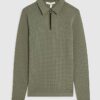 Green Muscle Fit Hexagon Polo Shirt