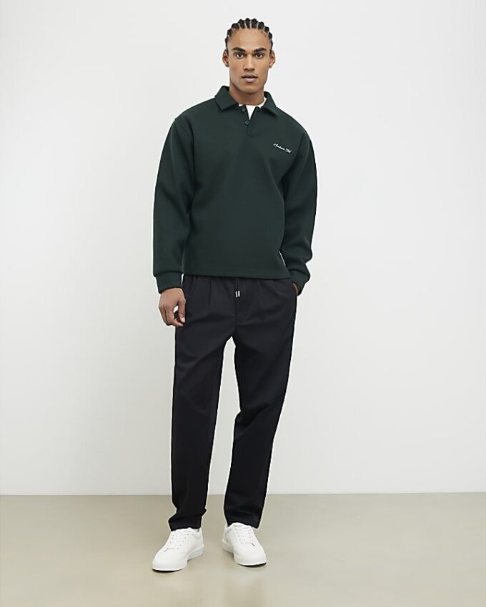 Green Oversized Fit Sanctuaire Polo Shirt