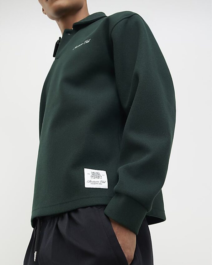 Green Oversized Fit Sanctuaire Polo Shirt