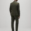 Green Skinny Fit Textured Suit Trousers