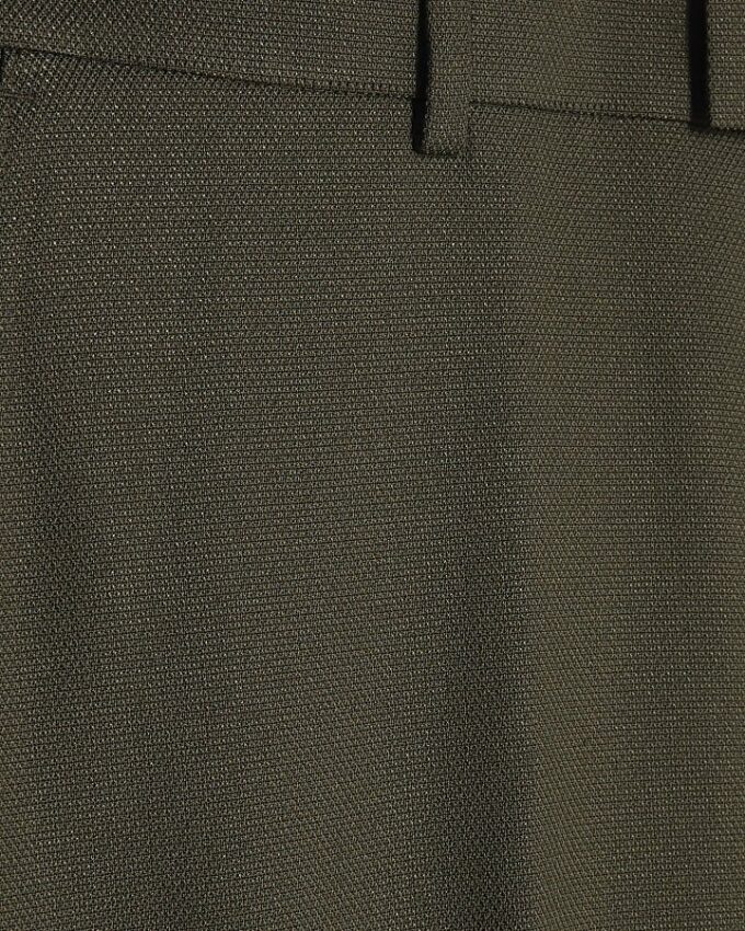 Green Skinny Fit Textured Suit Trousers