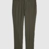 Green Skinny Fit Textured Suit Trousers