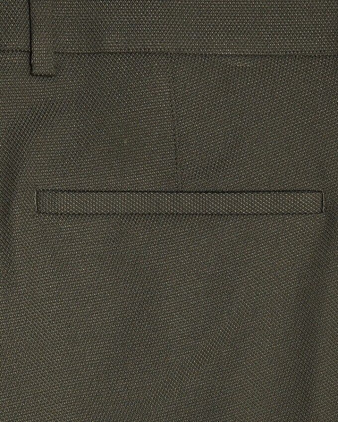 Green Skinny Fit Textured Suit Trousers