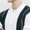 Green Slim Fit Colour Block Stripe Polo Shirt
