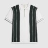 Green Slim Fit Colour Block Stripe Polo Shirt