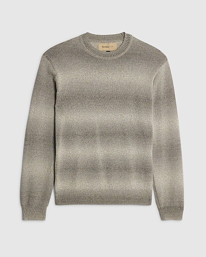 Green Slim Fit Gradient Jumper