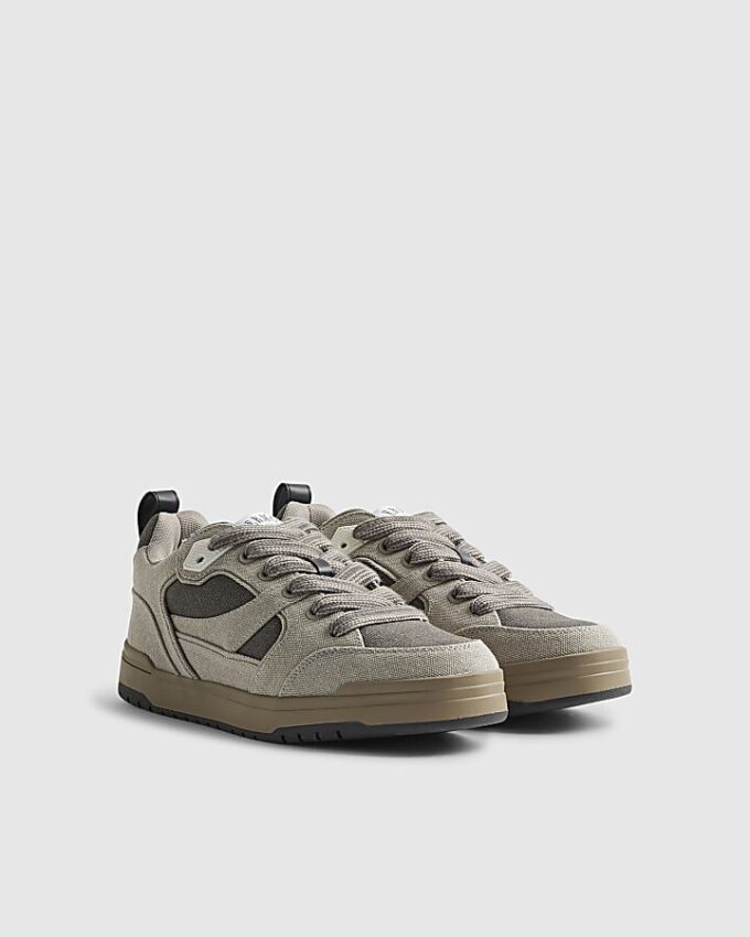 Grey Canvas Skater Trainer