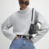 Grey Funnel Neck Top