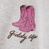 Grey Giddy Up Cowboy Boots Sweatshirt