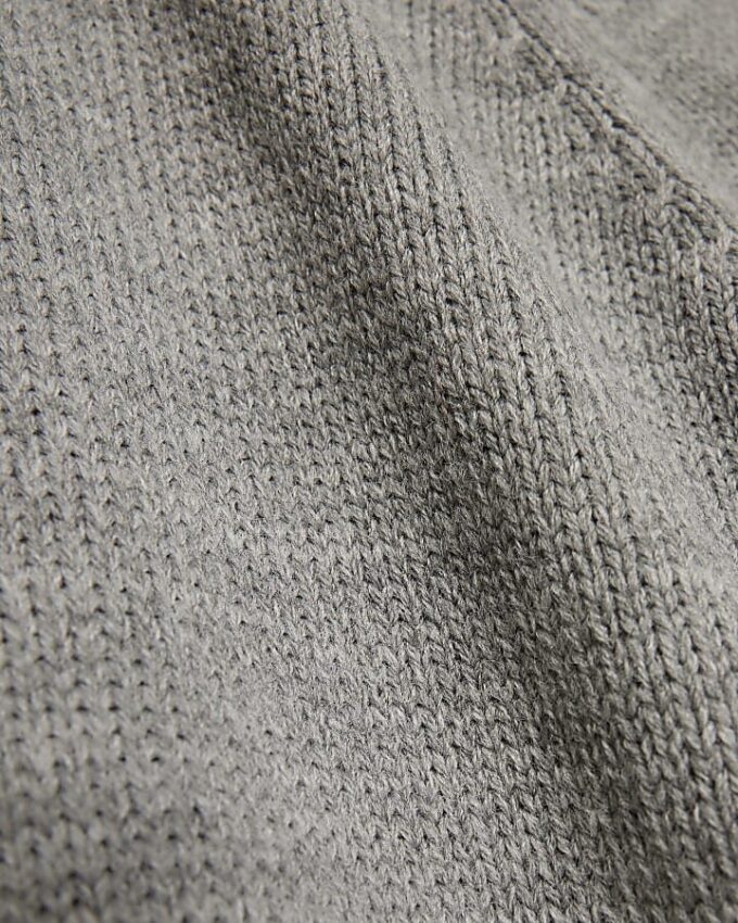 Grey Hybrid Lace Hem Dress