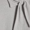 Grey Long Sleeve Cosy Bow Top