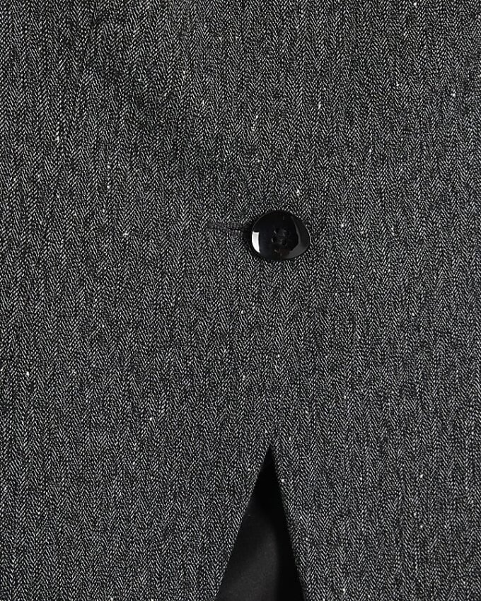 Grey Longline Tailored Waistcoat