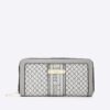 Grey Monogram Zip Around Purse