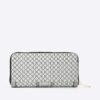 Grey Monogram Zip Around Purse