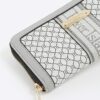 Grey Monogram Zip Around Purse