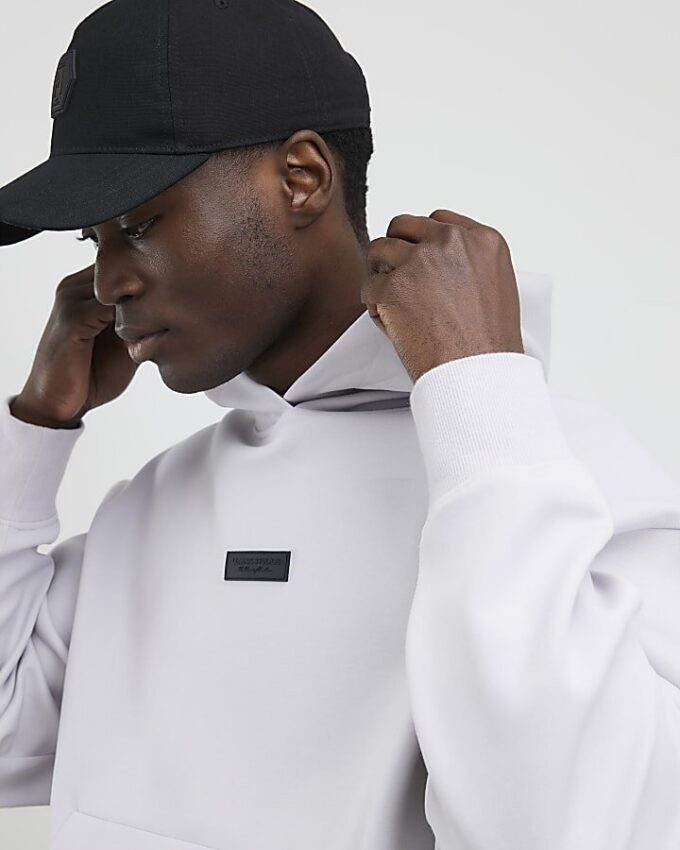 Grey Oversized Fit Luminis Hoodie