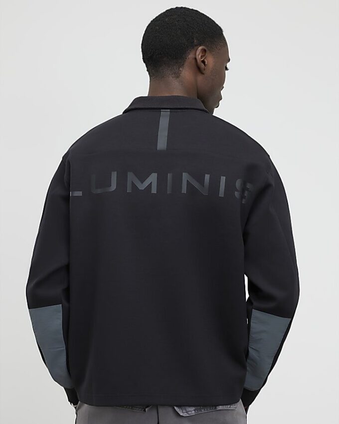 Grey Oversized Fit Luminis Polo Shirt