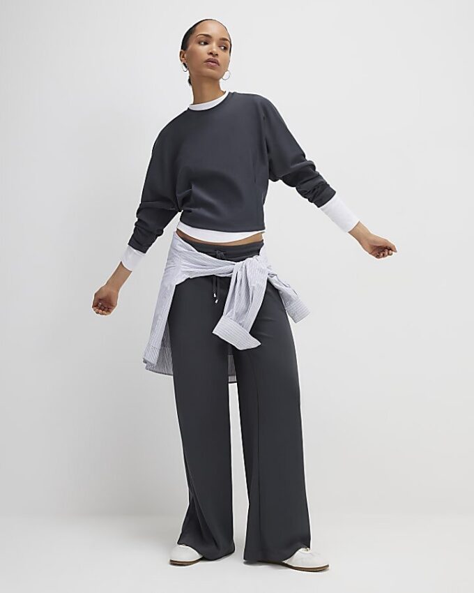 Grey Premium Batwing Sleeve Sweatshirt