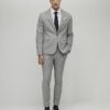 Grey Puppy Tooth Skinny Suit Jacket